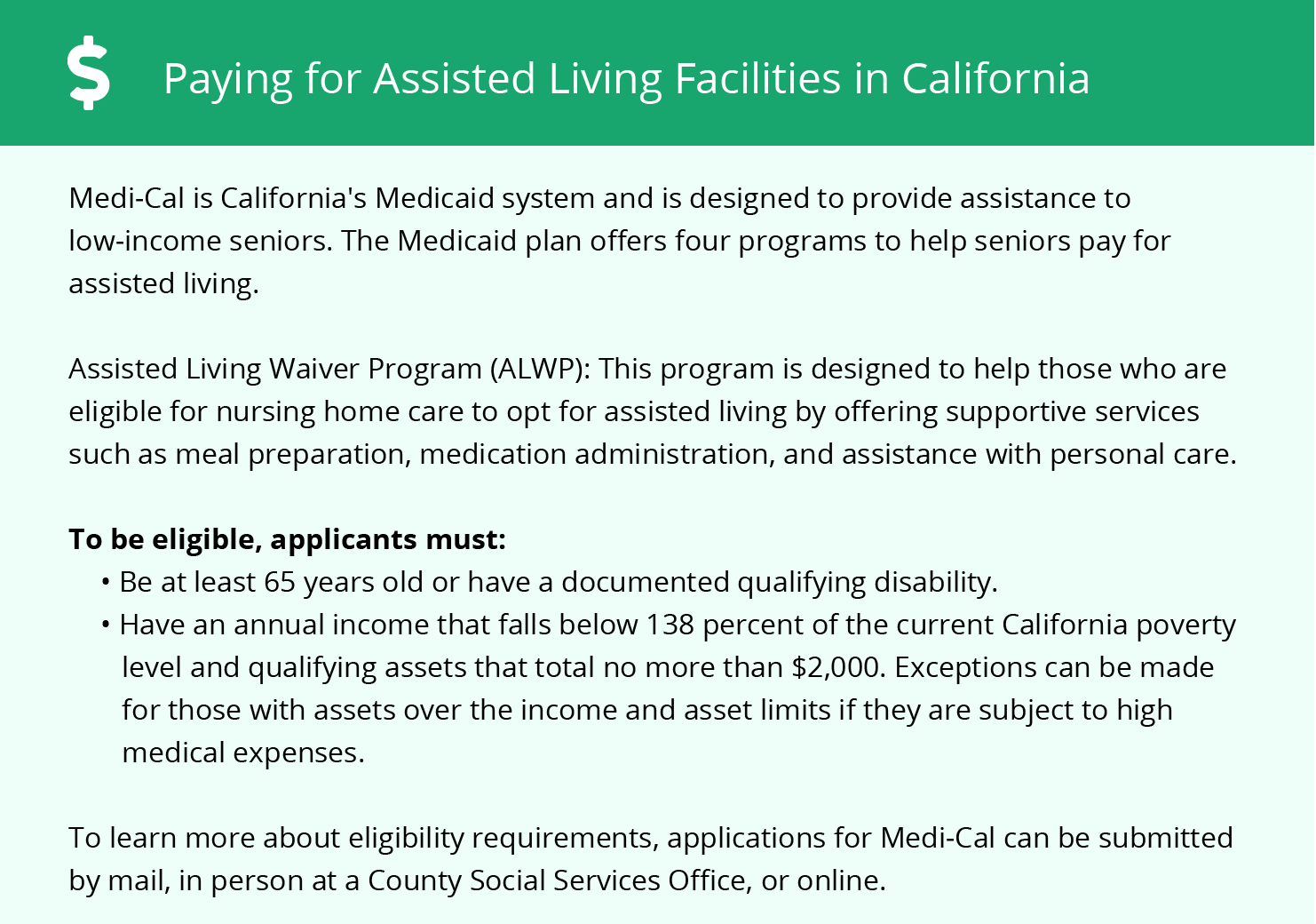 Financial Assistance in California