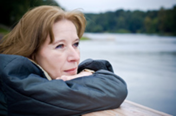 Mature woman dreaming