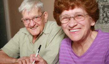 Senior Series Filling Out A Form