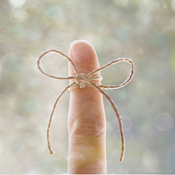 finger and a string