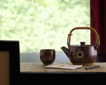 teapot and writing