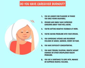 Caring caregiver burnout signs