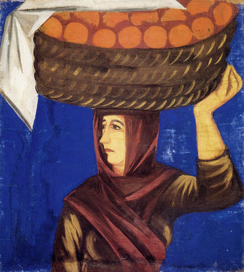 Goncharova_Woman_Carrying_Oranges_early-1910s