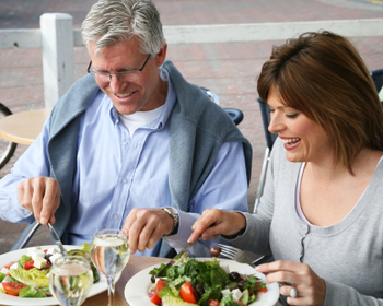 mature couple lunch