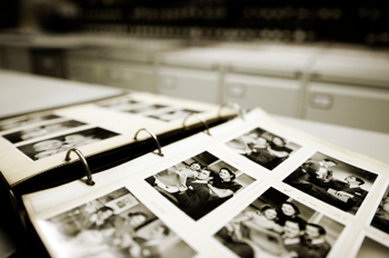 Black and white photo album
