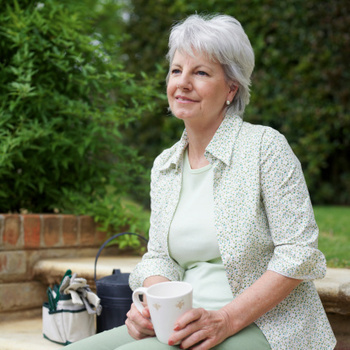 woman in garden