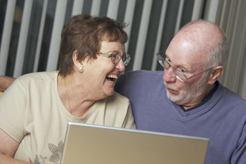 Senior Adults on Laptop Computer