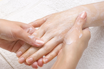 peeling or moisturizing procedure