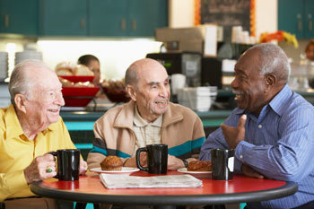 senior men drinking